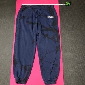 Levi’s Men’s Sweatpants Blue & Black Camouflage Large